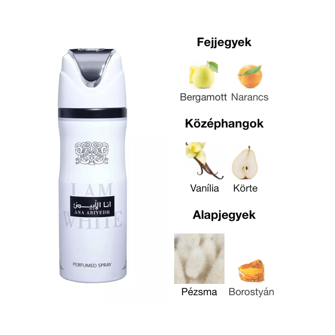 Lattafa Ana Abiyedh Dezodor Spray - 200 ml - YARA Illatbazár
