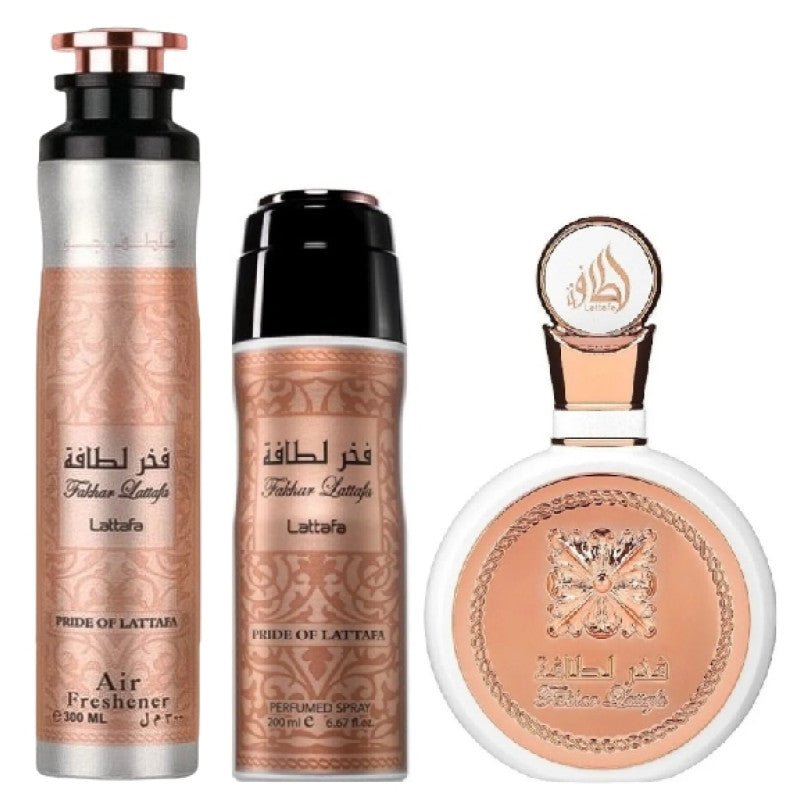 Lattafa Fakhar Rose női parfüm ajándékcsomag - YARA Illatbazár