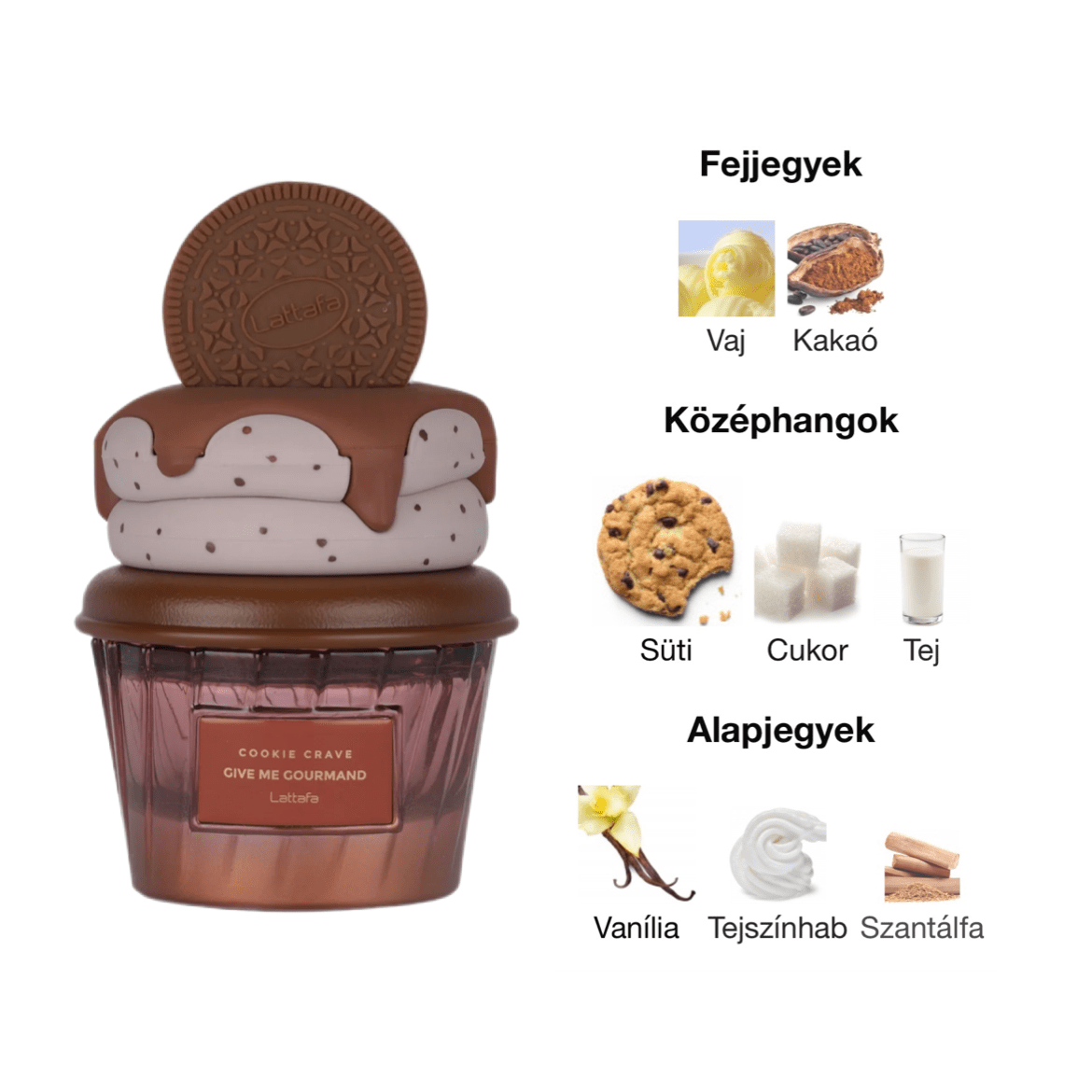 Lattafa Give Me Gourmand Cookie Crave EDP - 75 ml - YARA Illatbazár