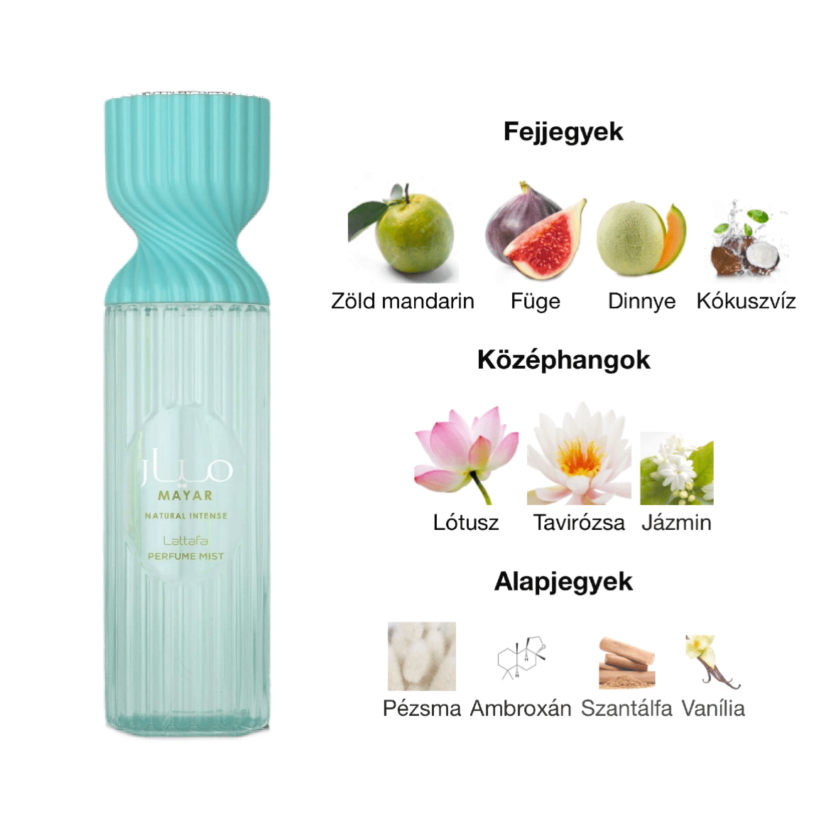 Lattafa Mayar Natural Intense Testpermet - 250 ml - YARA Illatbazár