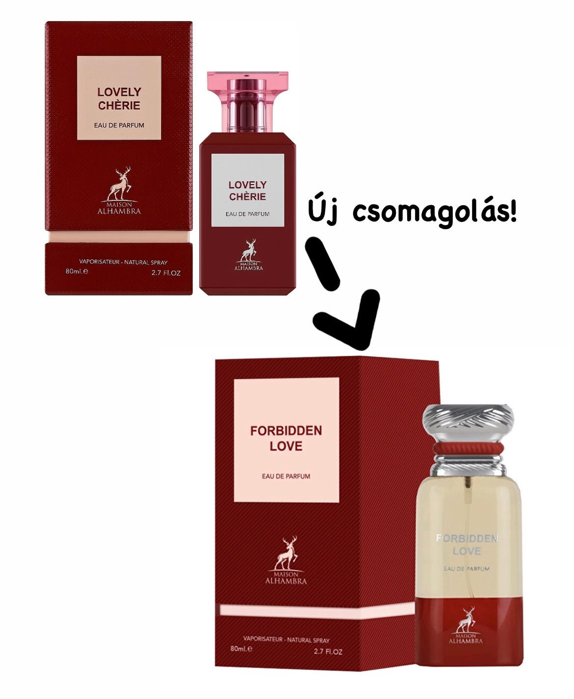 Maison Alhambra Forbidden Love (Lovely Chérie) EDP - 80 ml - YARA Illatbazár