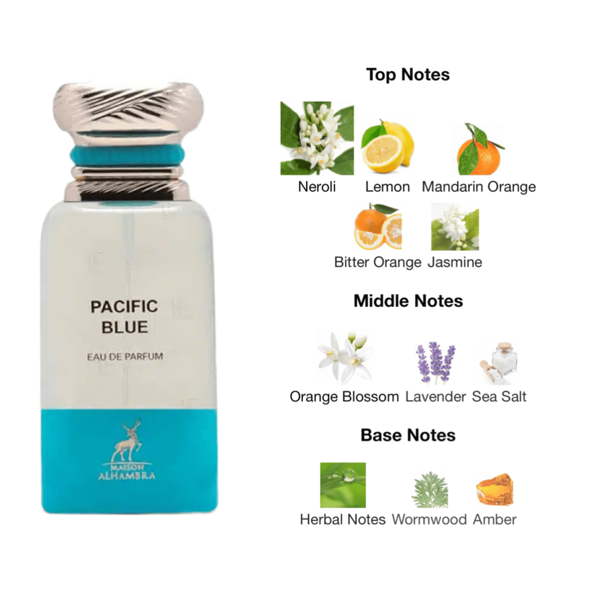 Maison Alhambra Pacific Blue ( Porto Neroli ) EDP - 80 ml - YARA Illatbazár