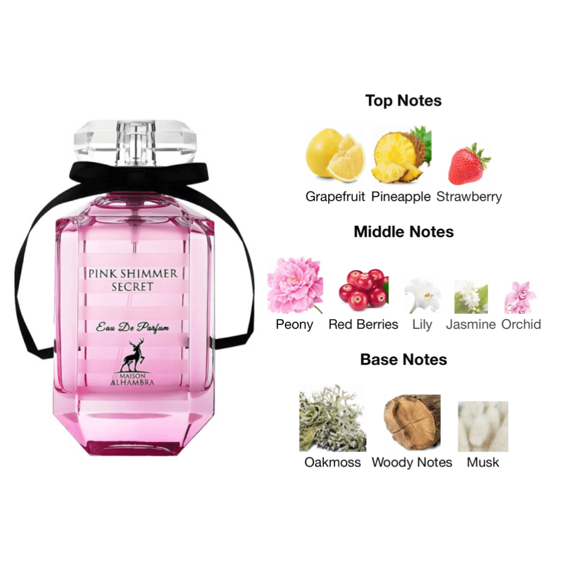 Maison Alhambra Pink Shimmer Secret EDP - 100 ml - YARA Illatbazár