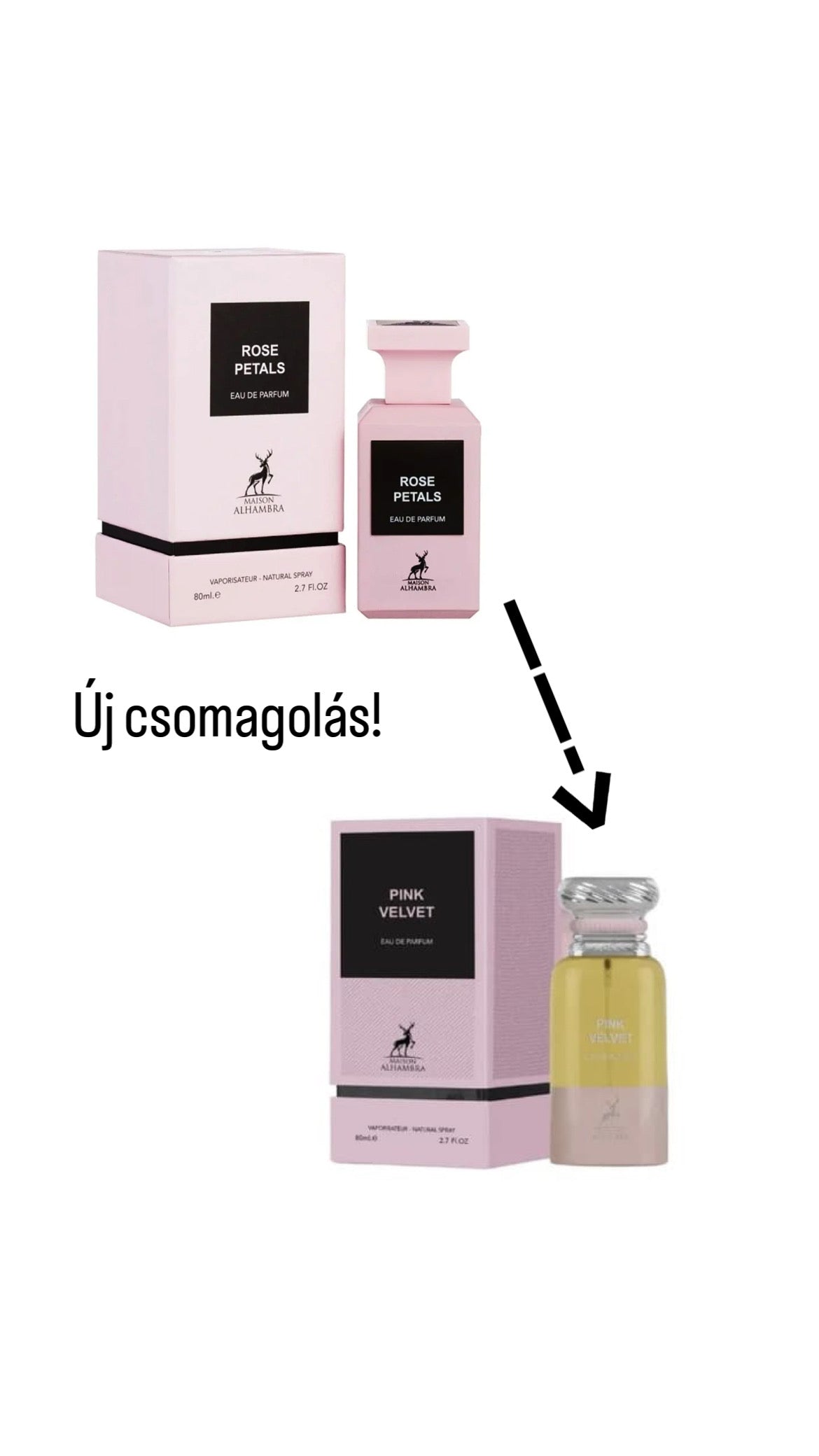 Maison Alhambra Pink Velvet (Rose Petals) EDP - 80 ml - YARA Illatbazár