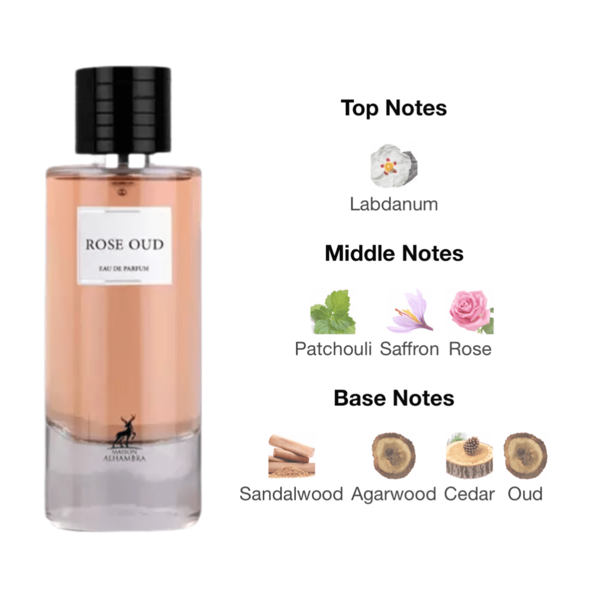 Maison Alhambra Rose Oud EDP - 100 ml - YARA Illatbazár