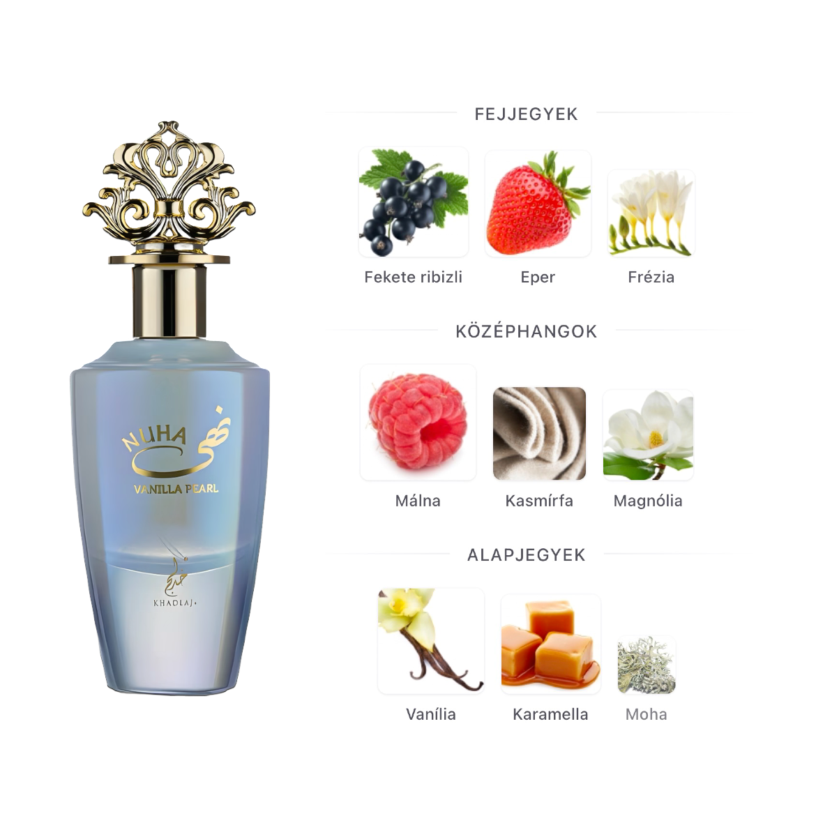 Khadlaj Nuha Vanilla Pearl - 85 ml - YARA Illatbazár