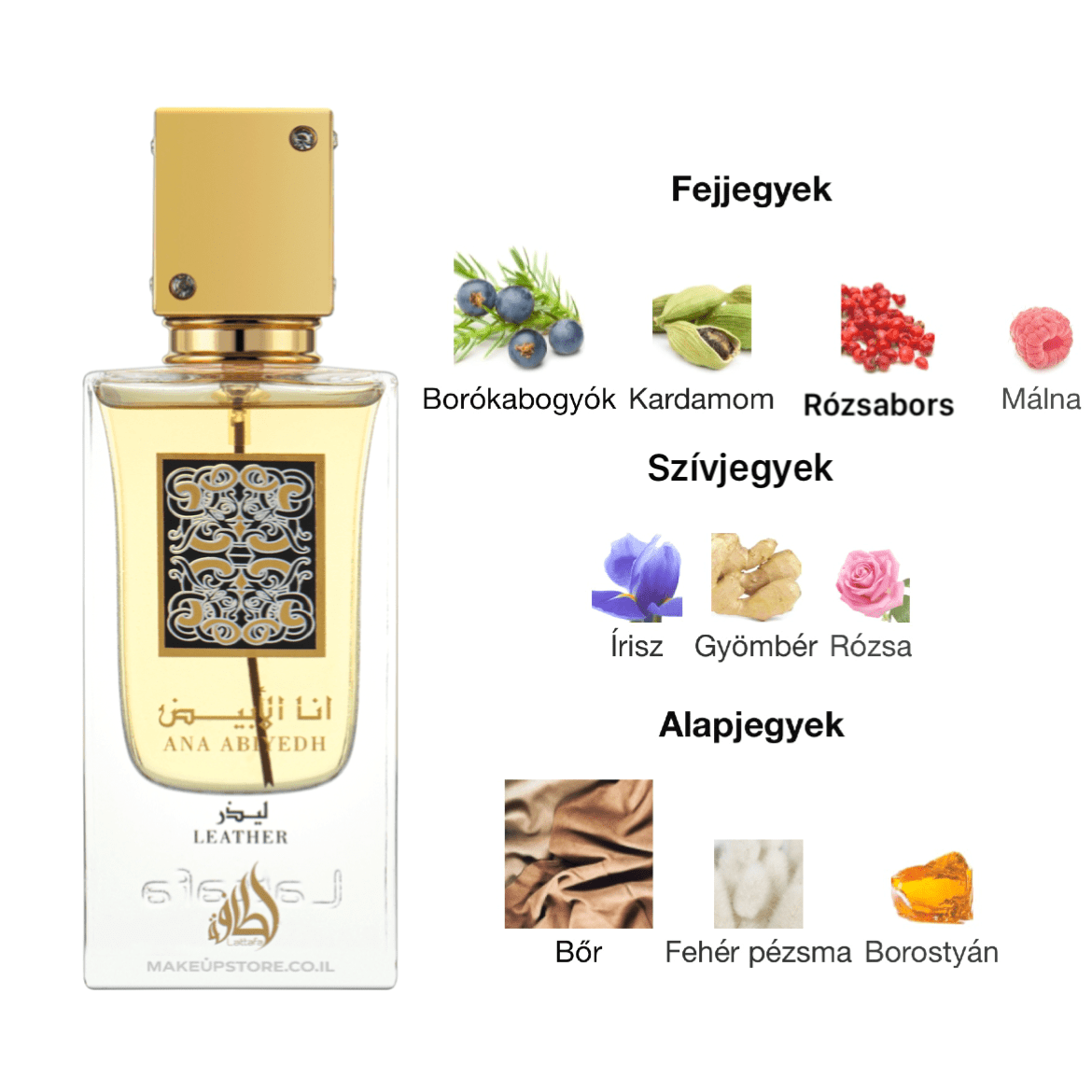 Lattafa Ana Abiyedh Leather EDP - 60 ml - YARA Illatbazár