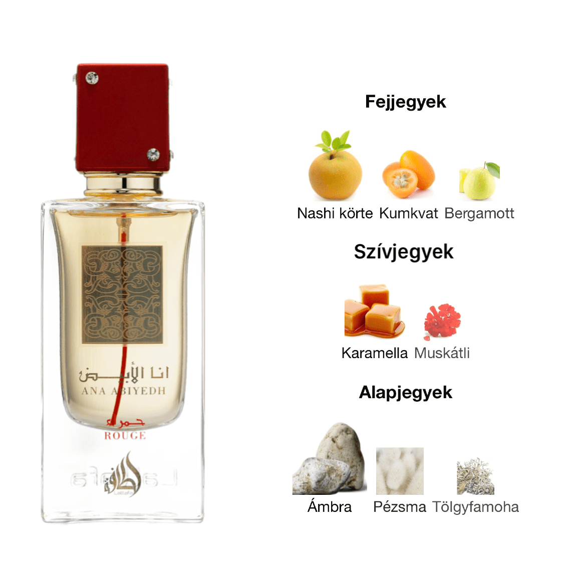 Lattafa Ana Abiyedh Rouge EDP - 60 ml - YARA Illatbazár