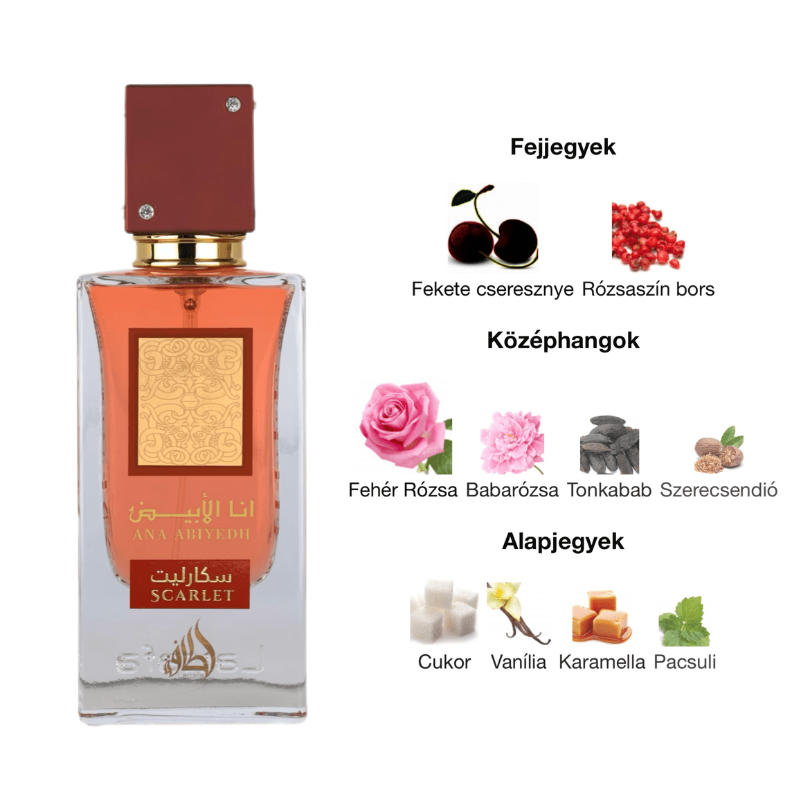 Lattafa Ana Abiyedh Scarlet EDP - 60 ml - YARA Illatbazár