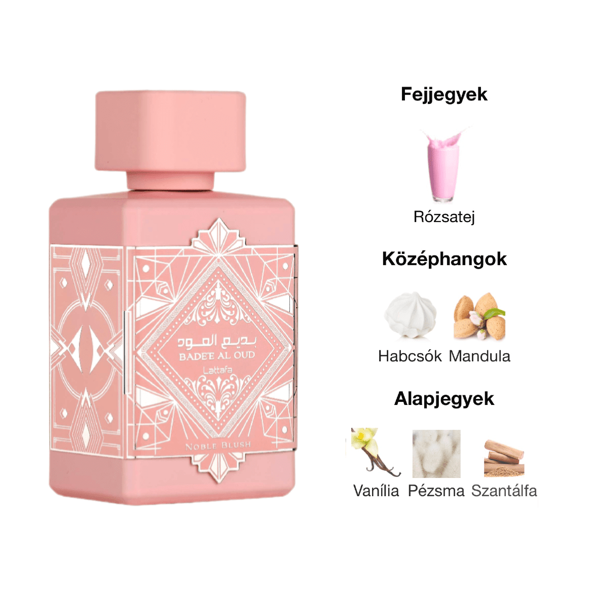 Lattafa Bade'e Al Oud Noble Blush EDP - 100 ml - YARA Illatbazár