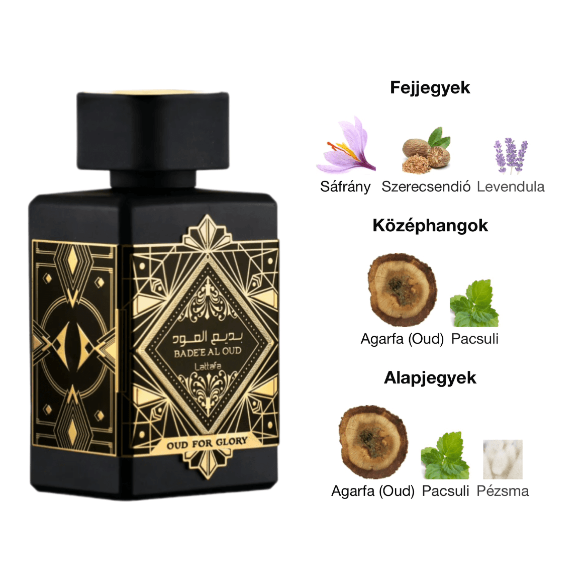Lattafa Bade'e Al Oud Oud for Glory EDP - 100 ml - YARA Illatbazár