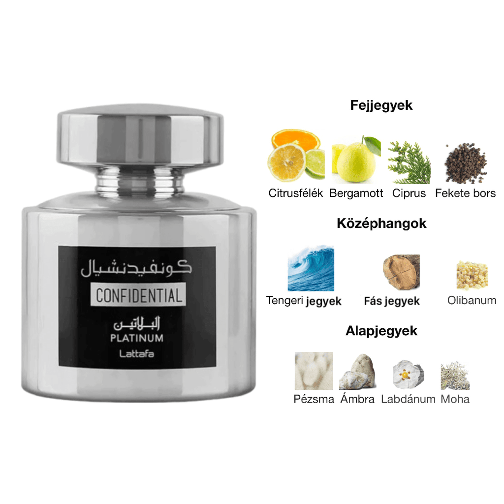 Lattafa Confidential Platinum EDP - 100 ml - YARA Illatbazár