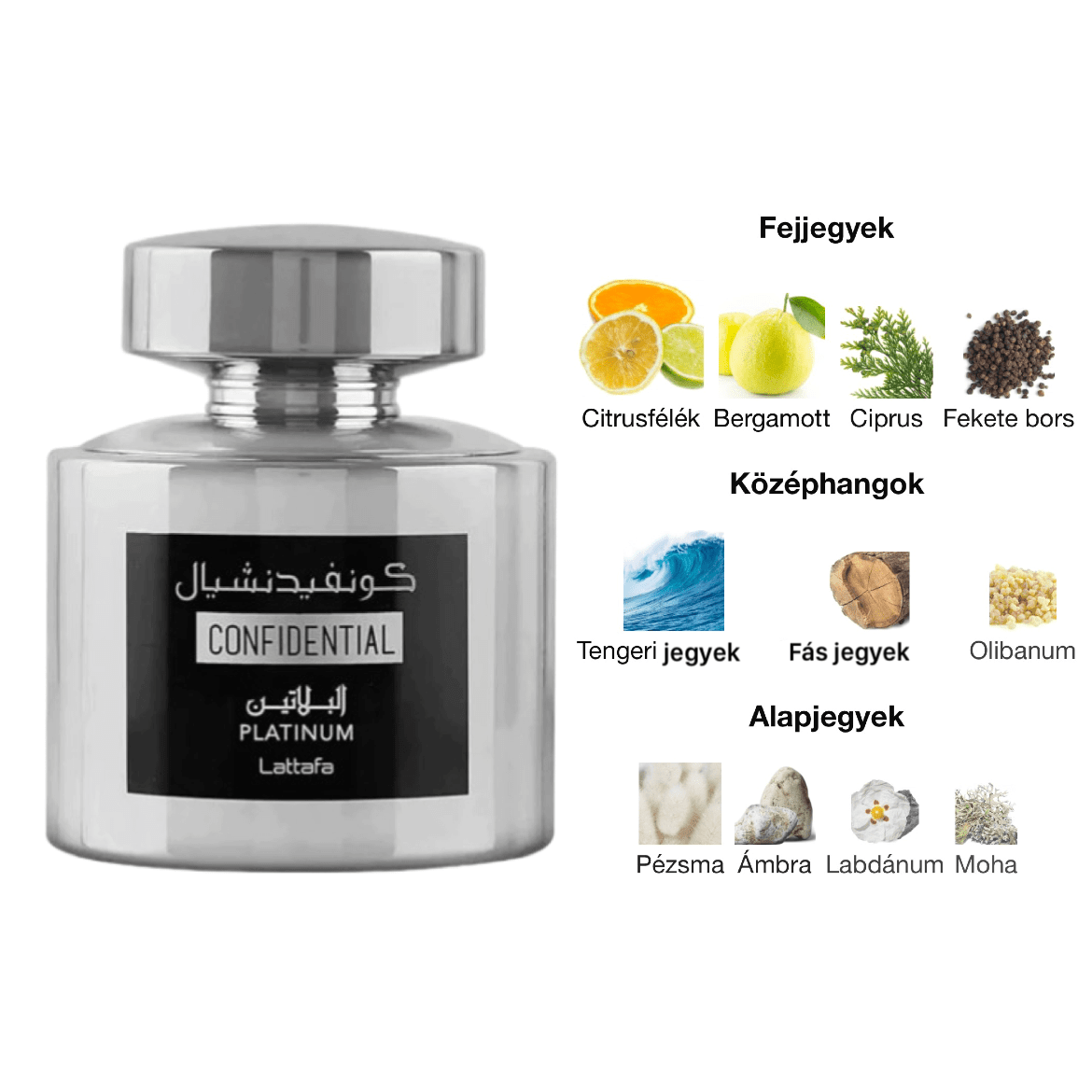 Lattafa Confidential Platinum EDP - 100 ml - YARA Illatbazár