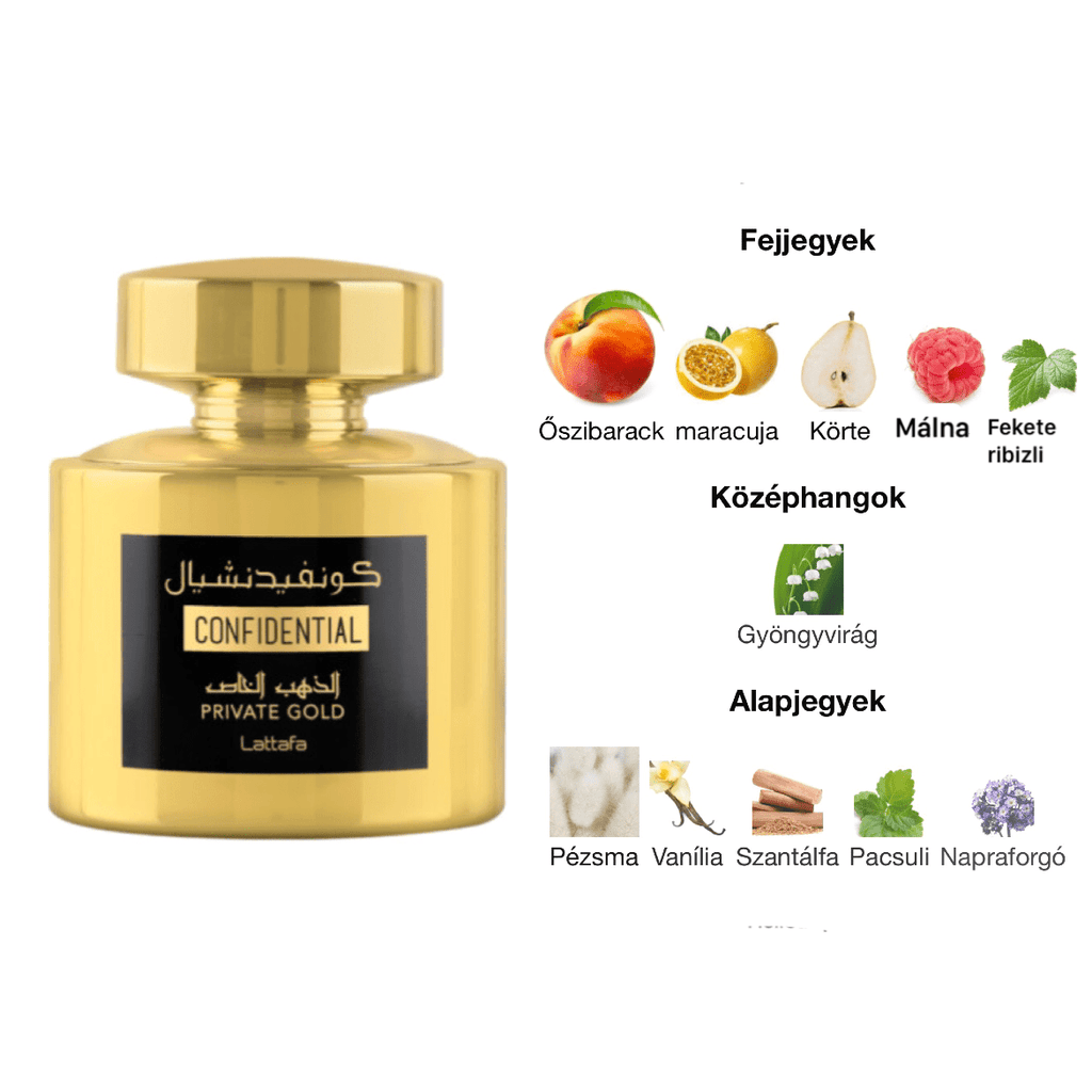Lattafa Confidential Private Gold EDP - 100 ml - YARA Illatbazár