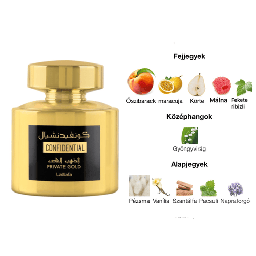 Lattafa Confidential Private Gold EDP - 100 ml - YARA Illatbazár