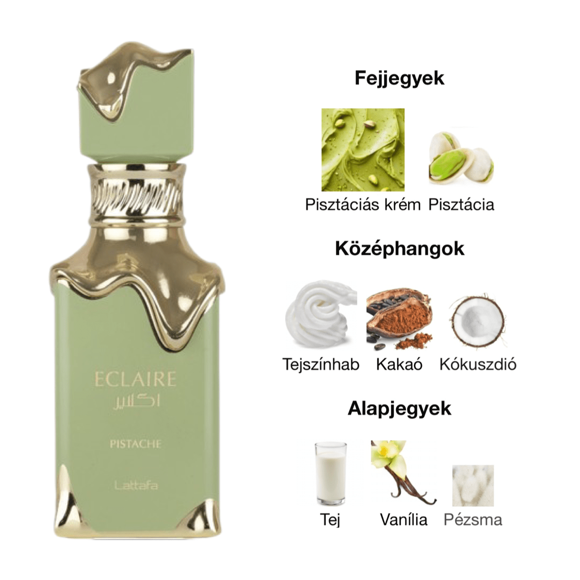 Lattafa Eclaire Pistache EDP - 100 ml - YARA Illatbazár