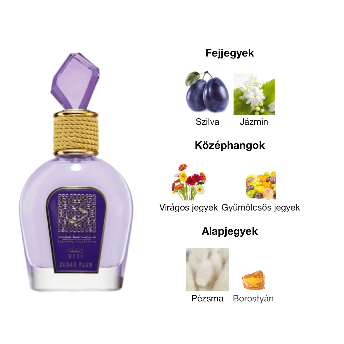 Lattafa Musk Sugar Plum EDP - 100 ml - YARA Illatbazár