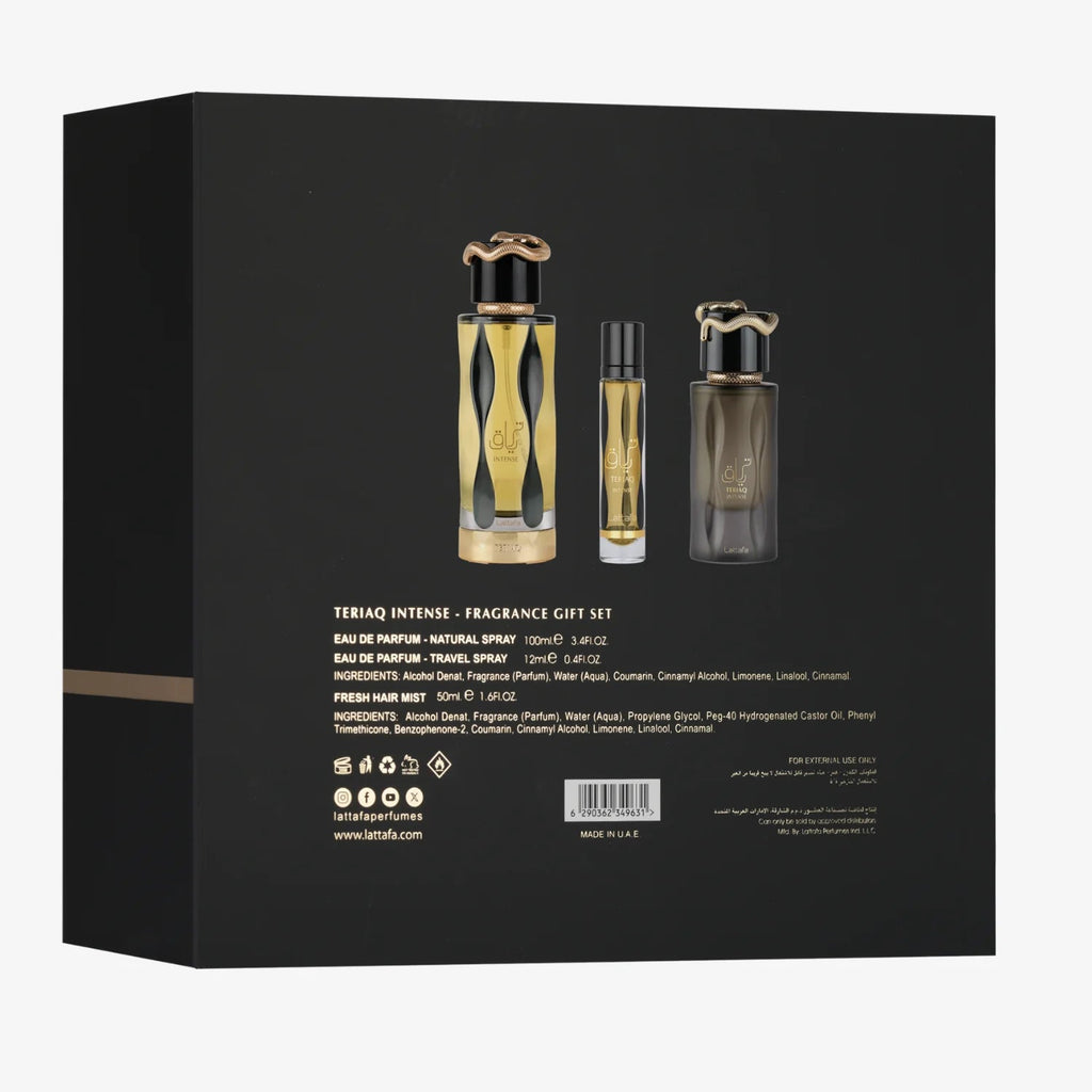 Lattafa Teriaq Intense ajándékcsomag - YARA Illatbazár