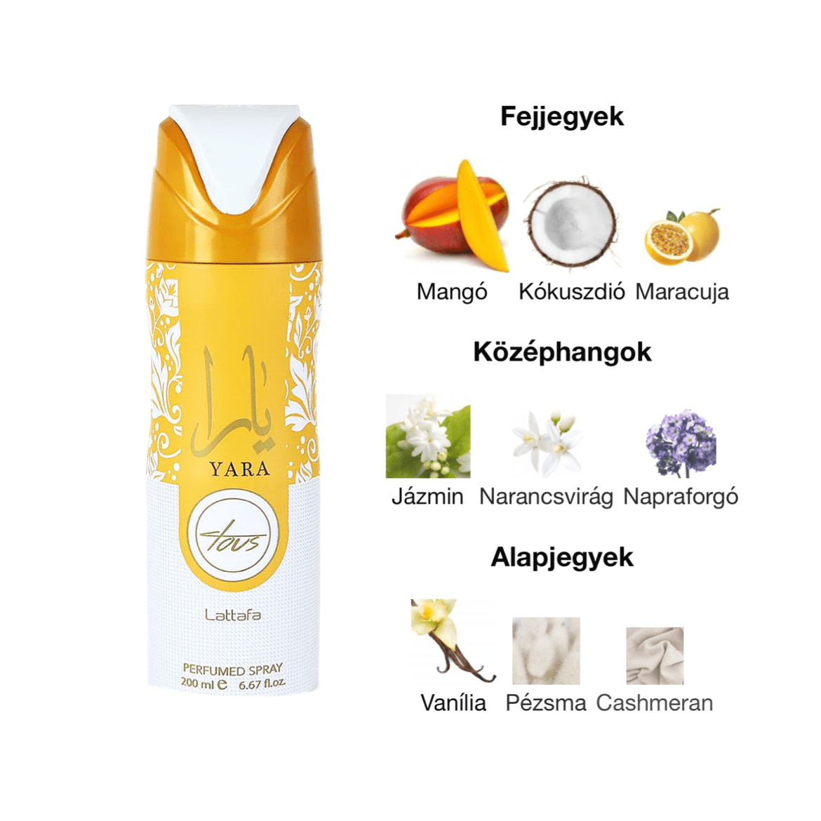 Lattafa Yara Tous Dezodor Spray - 200 ml - YARA Illatbazár