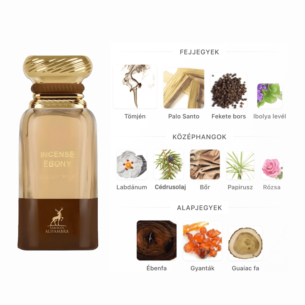 Maison Alhambra Incense Ebony EDP - 80 ml - YARA Illatbazár