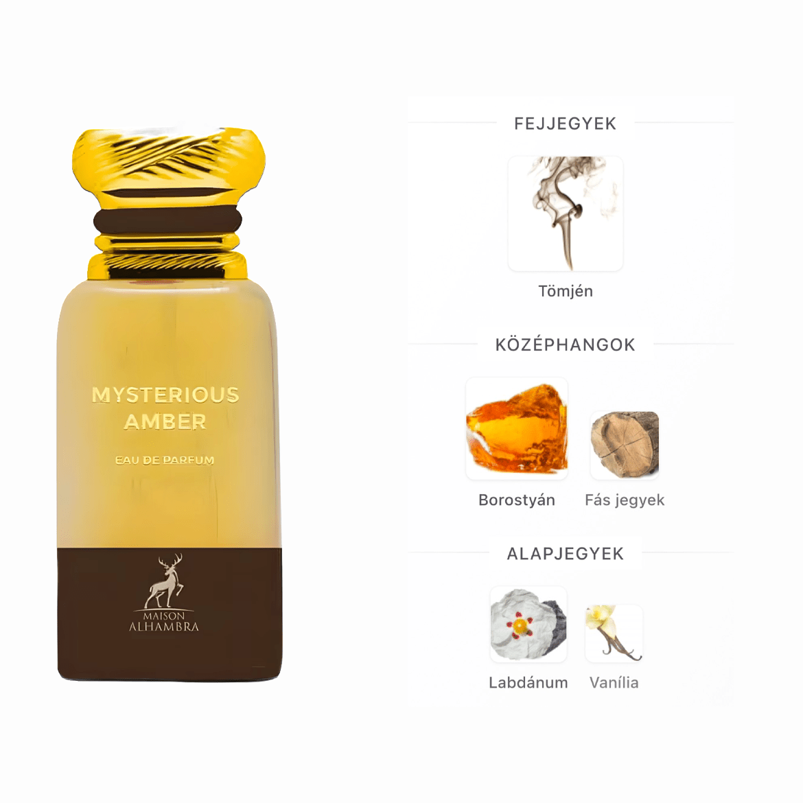 Maison Alhambra Mysterious Amber EDP - 80 ml - YARA Illatbazár