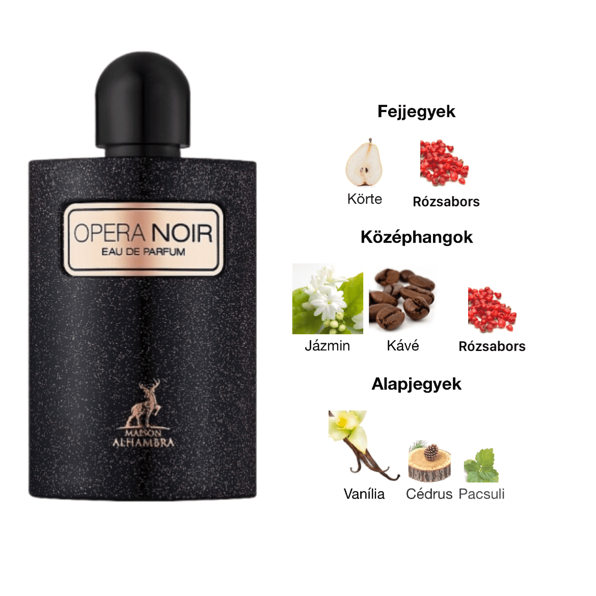 Maison Alhambra Opera Noir EDP - 100 ml - YARA Illatbazár