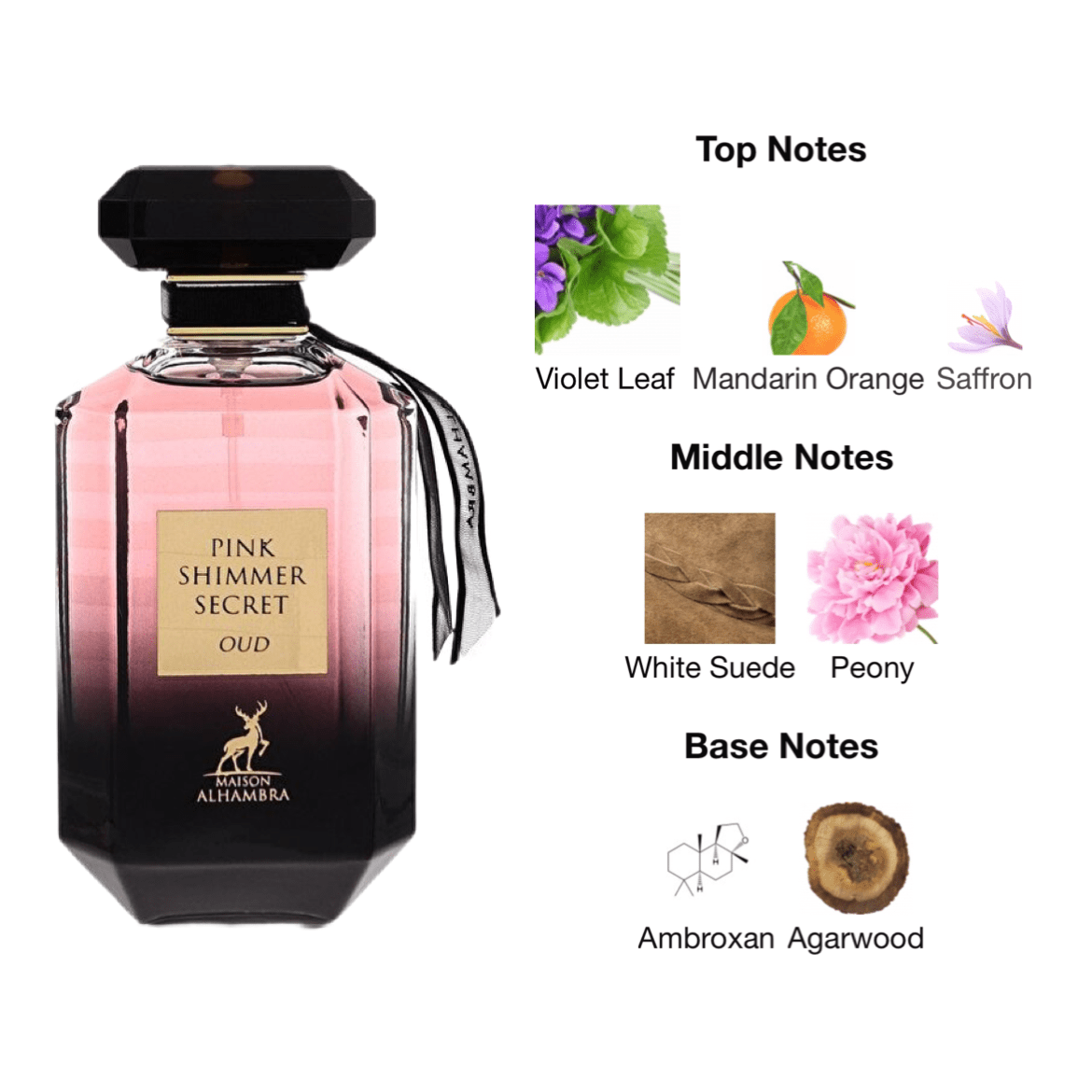 Maison Alhambra Pink Shimmer Secret Oud EDP - 100 ml - YARA Illatbazár