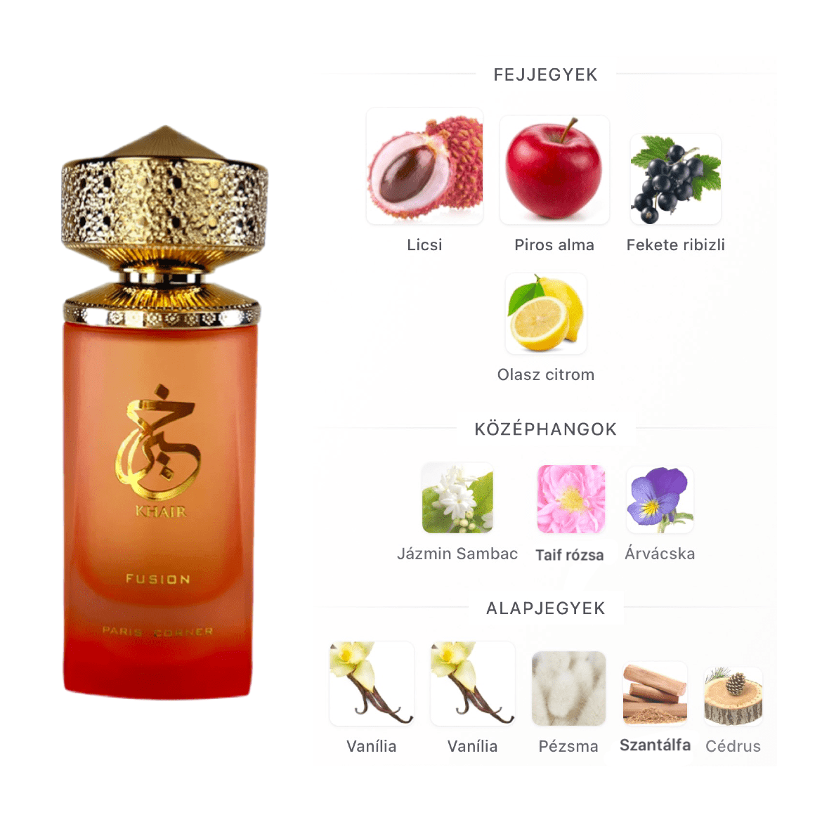 Paris Corner Khair Fusion EDP - 100 ml - YARA Illatbazár