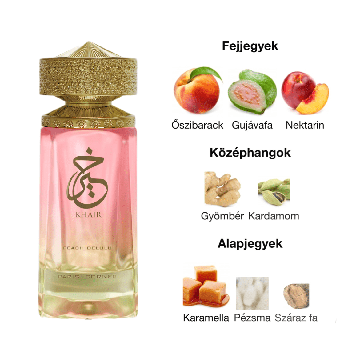 Paris Corner Khair Peach Delulu EDP - 100 ml - YARA Illatbazár